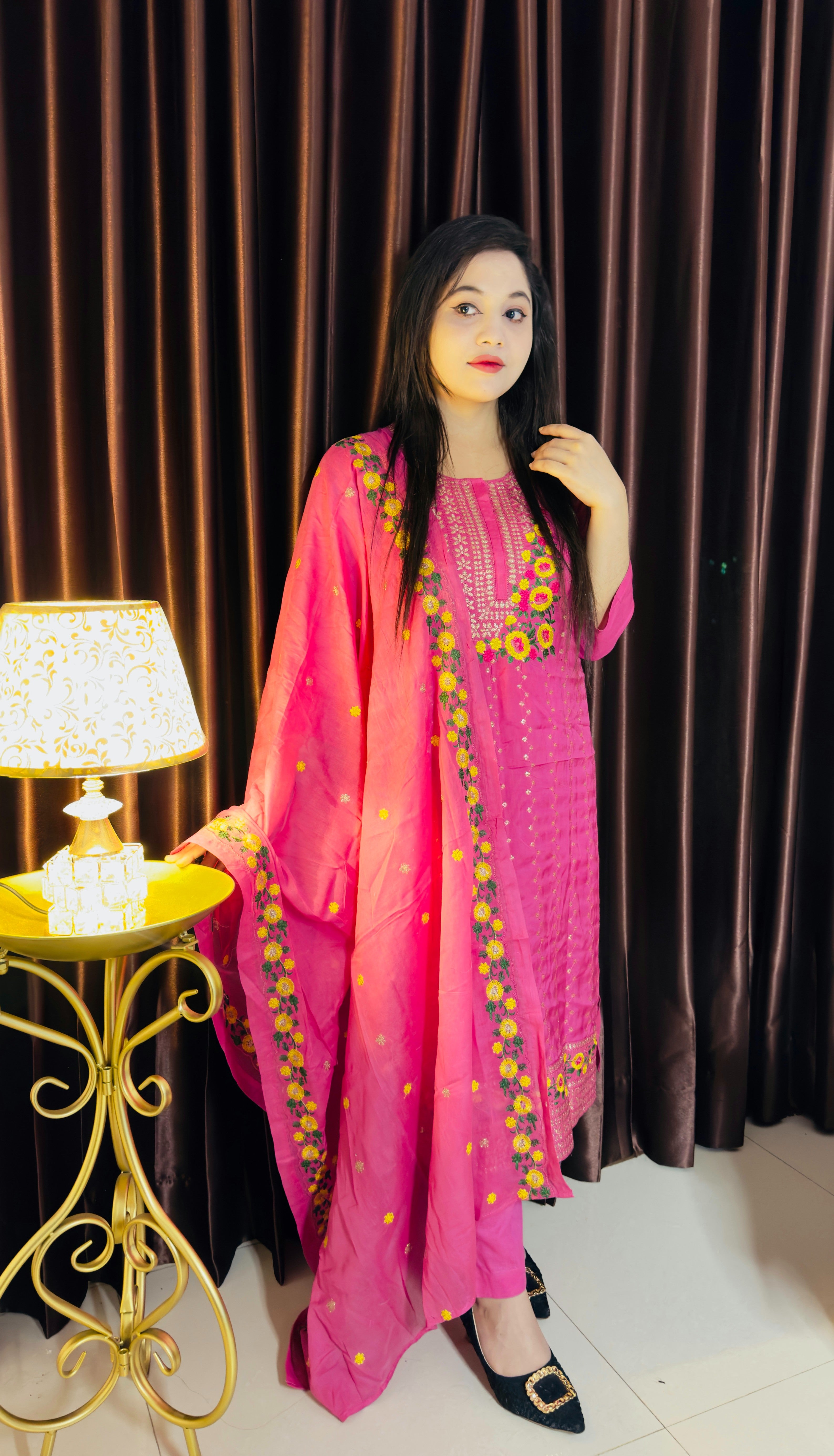 মসলিন কটন থ্রি পিচ