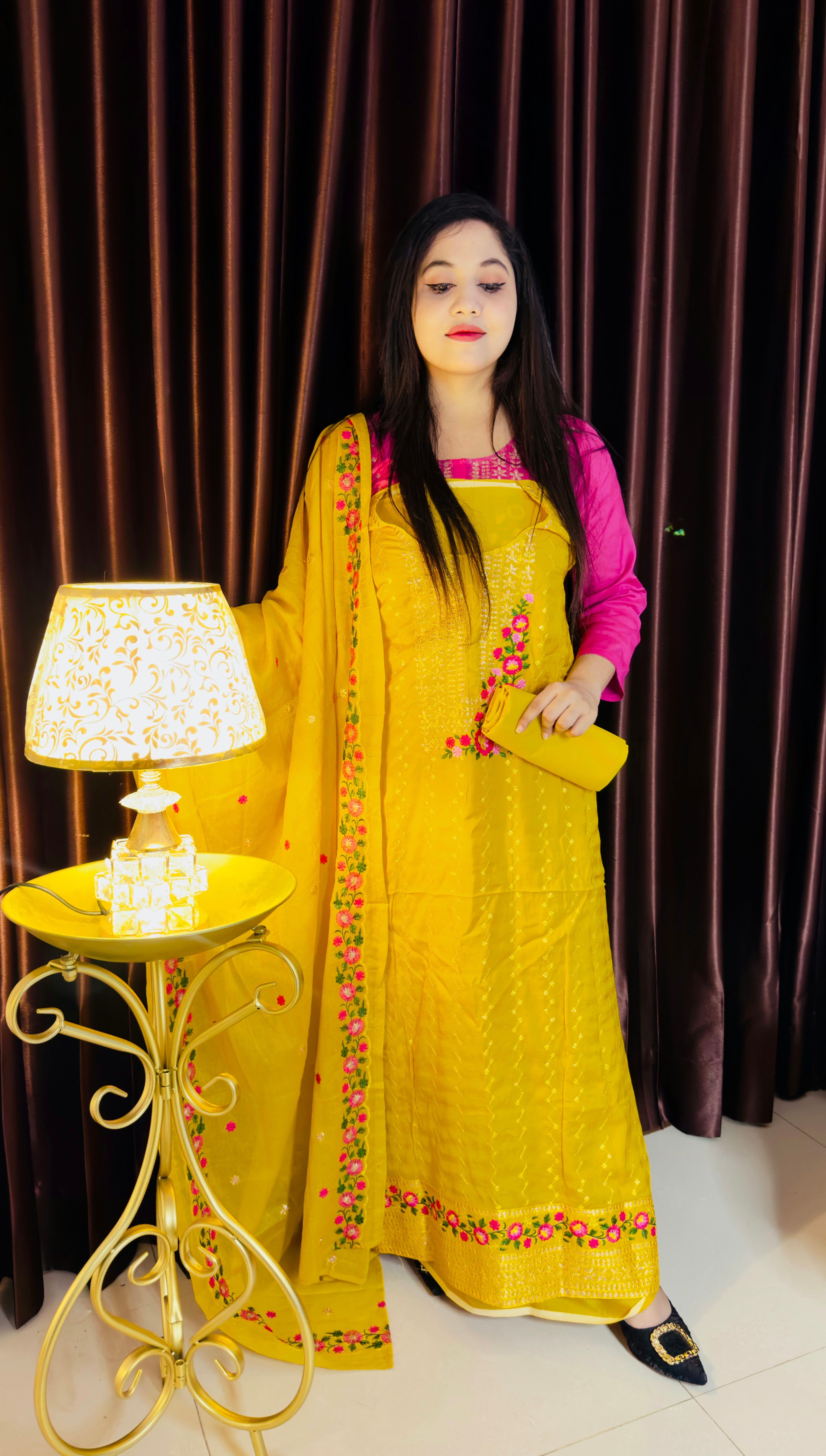 মসলিন কটন থ্রি পিচ