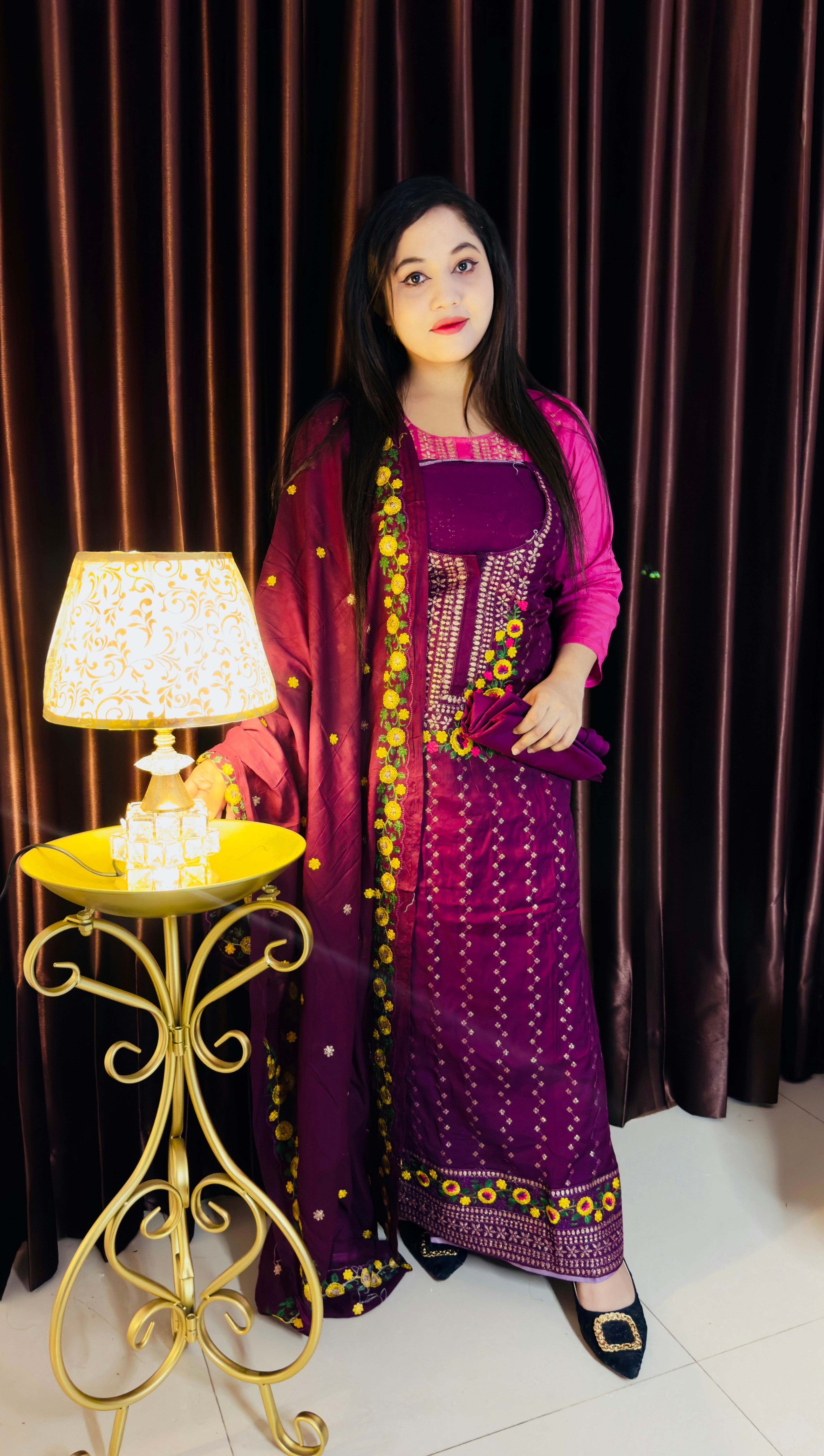 মসলিন কটন থ্রি পিচ