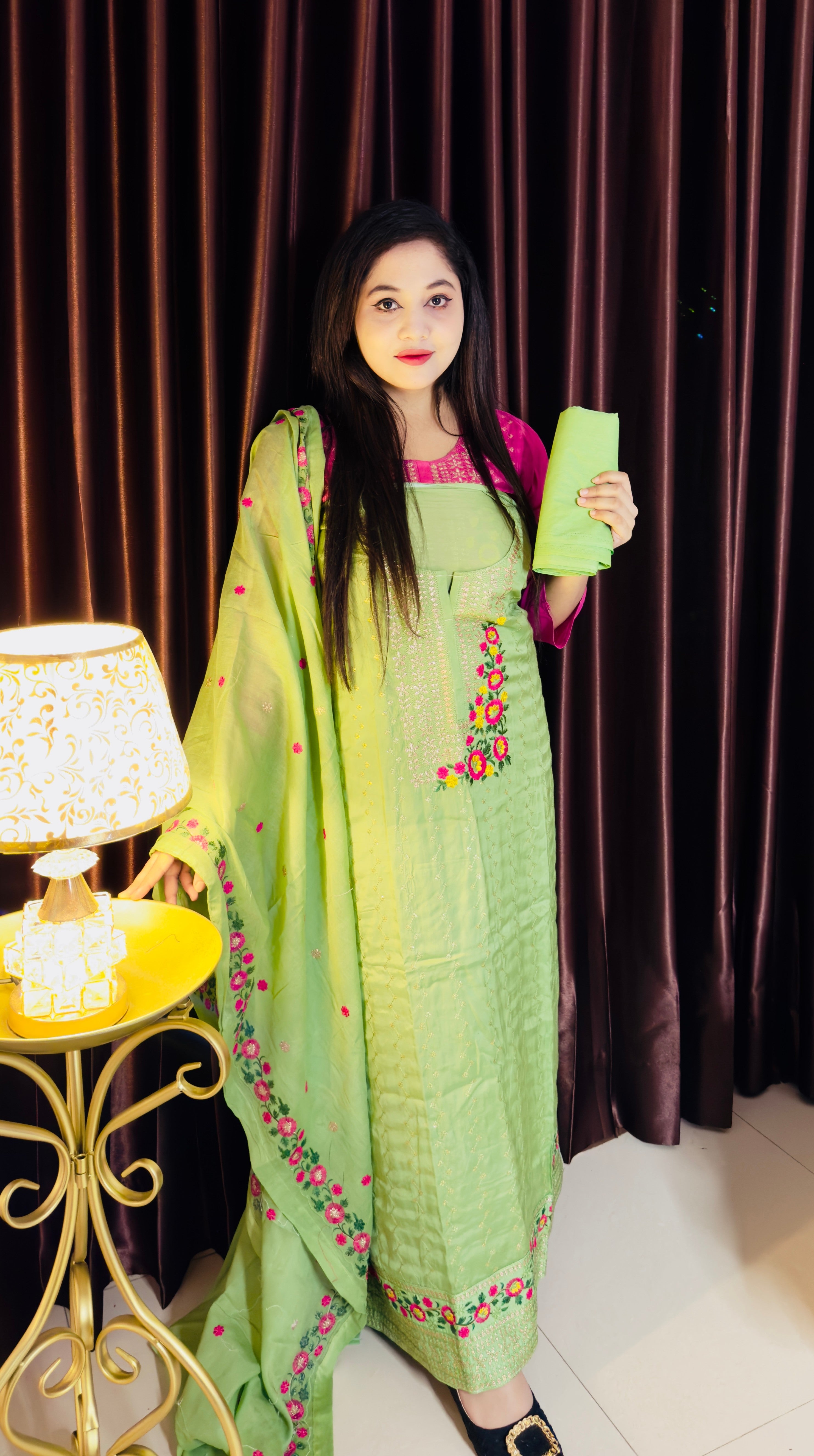 মসলিন কটন থ্রি পিচ