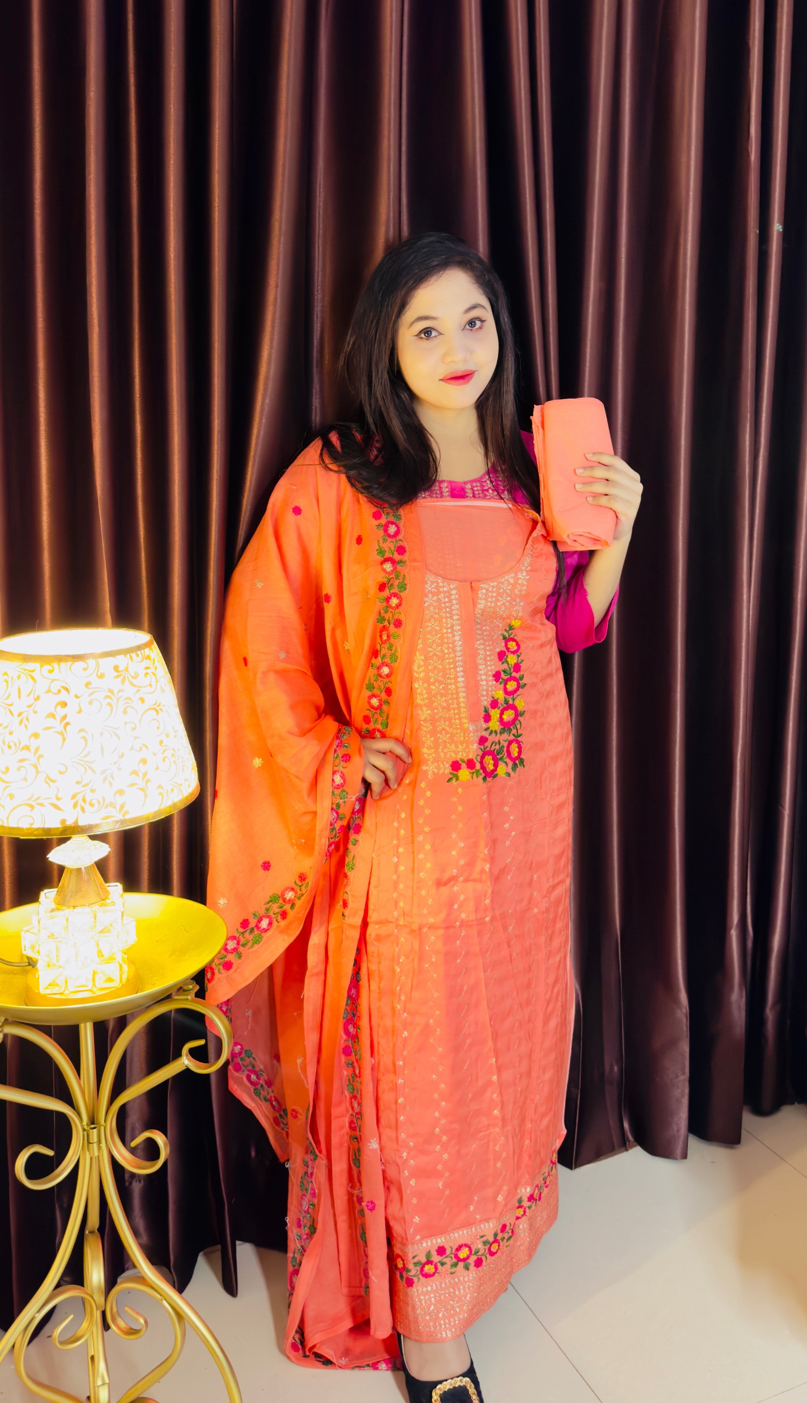 মসলিন কটন থ্রি পিচ